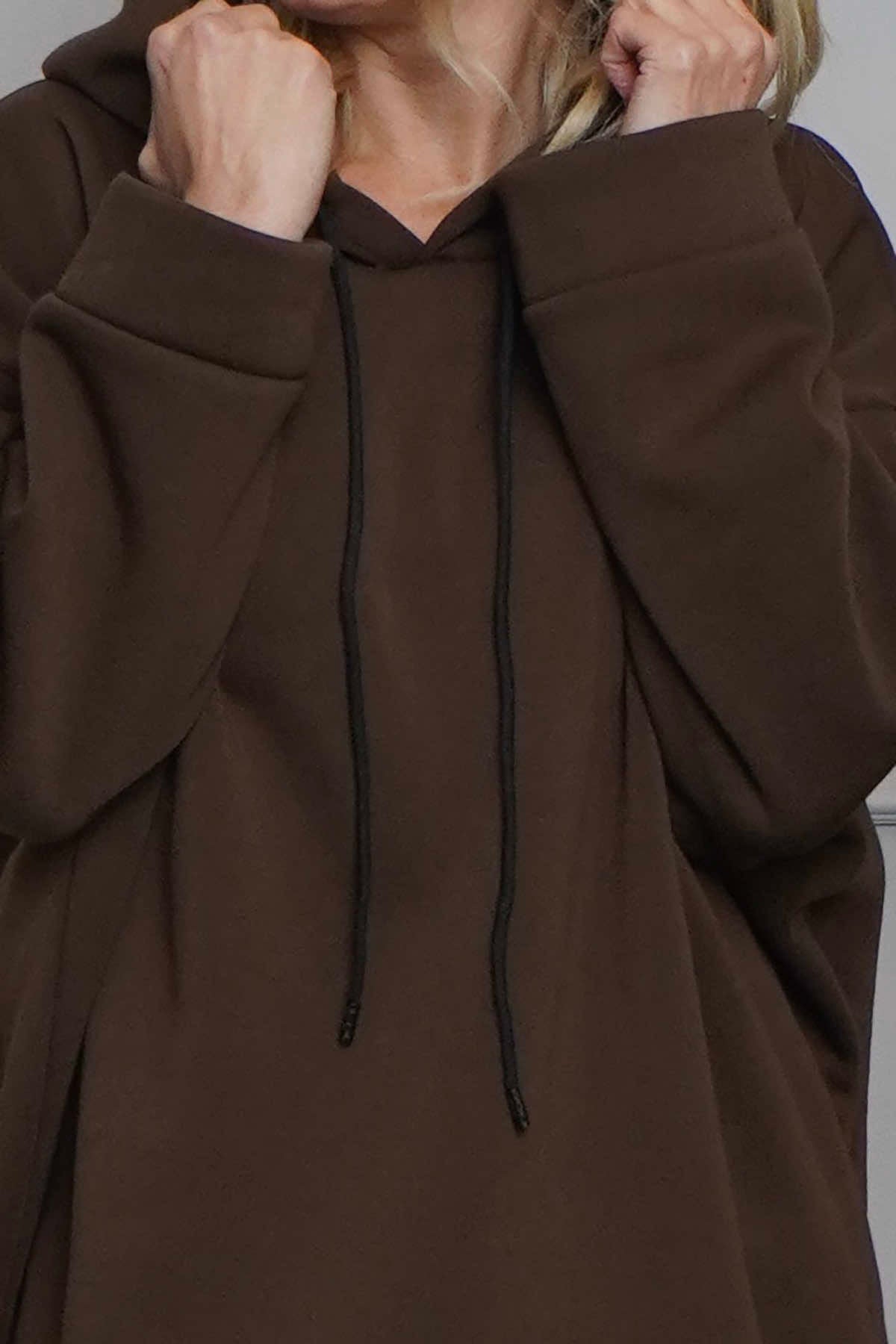 Jaylen Hooded Cotton Top Cocoa