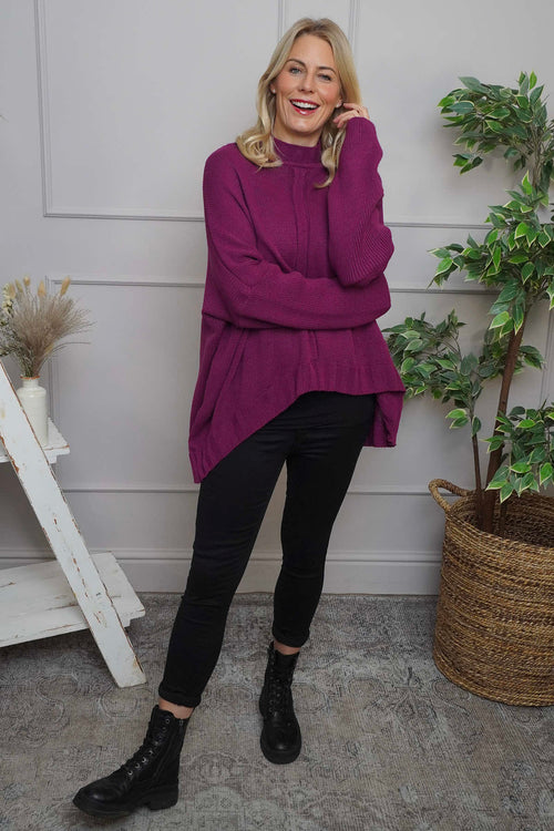 Chanelle Knitted Jumper Berry - Image 2