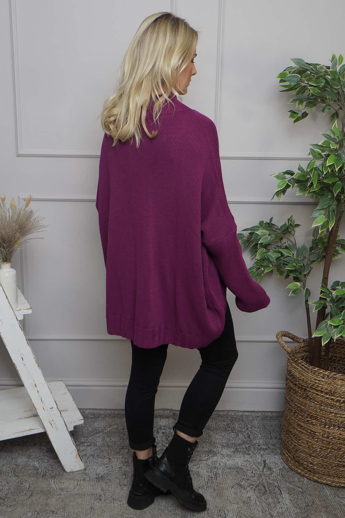Chanelle Knitted Jumper Berry