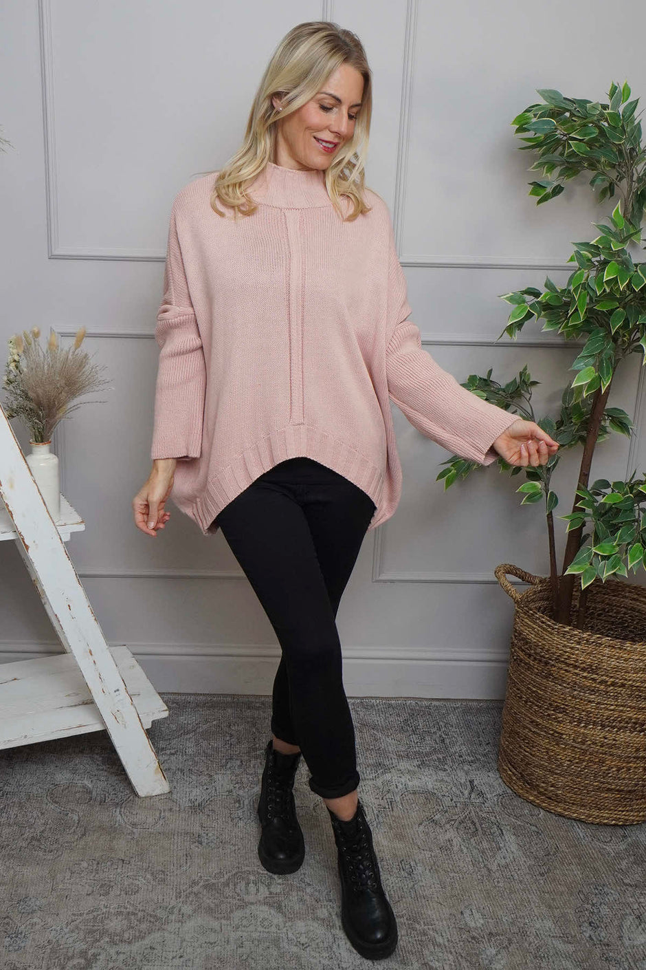 Chanelle Knitted Jumper Pink