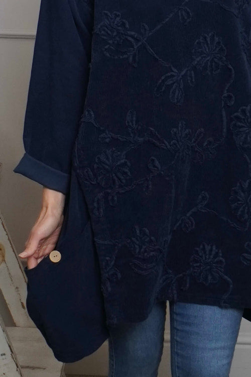 Rita Cord Detail Tunic Navy - Image 3