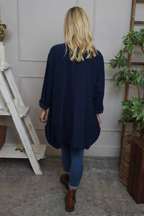 Rita Cord Detail Tunic Navy - Image 4
