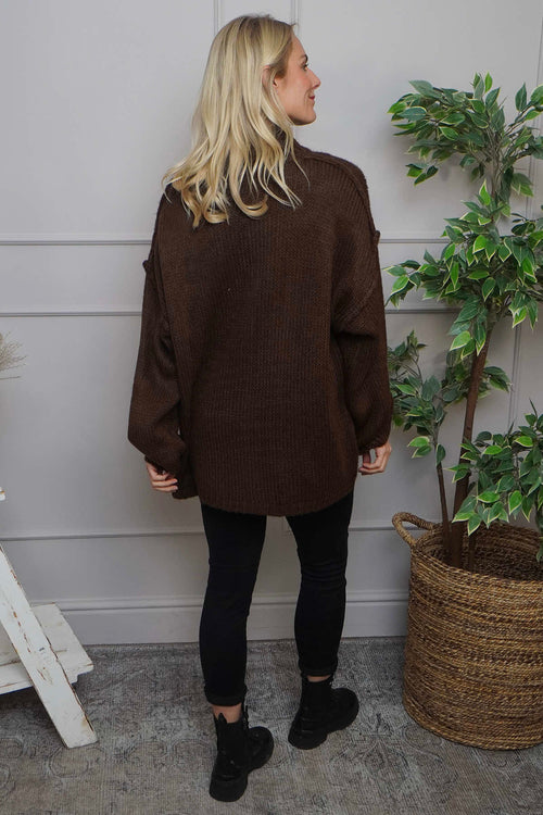 Jonie Knitted Jumper Cocoa - Image 4