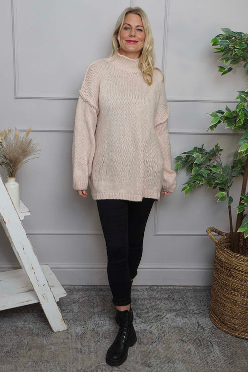 Jonie Knitted Jumper Pink - Image 1