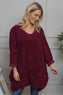 Rita Cord Detail Tunic Burgundy