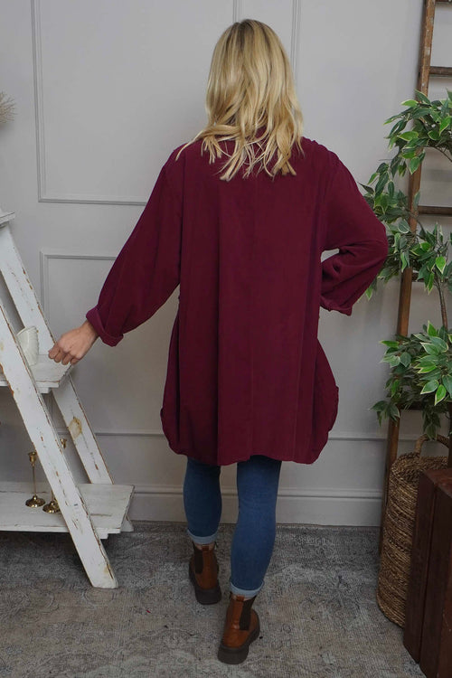 Rita Cord Detail Tunic Burgundy - Image 4