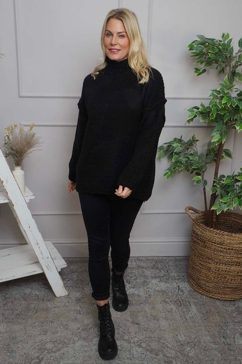 Jonie Knitted Jumper Black - Image 2