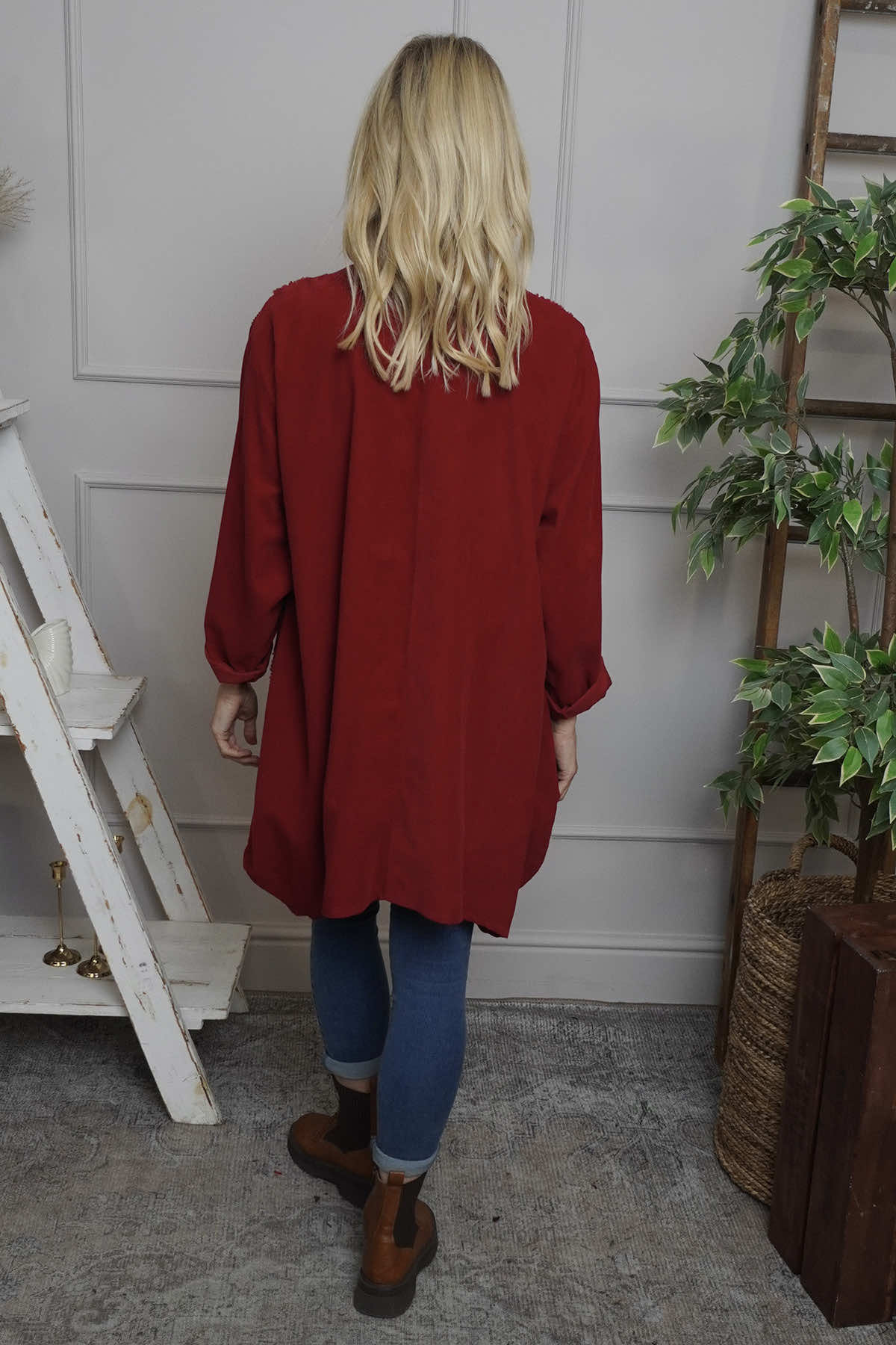 Rita Cord Detail Tunic Red