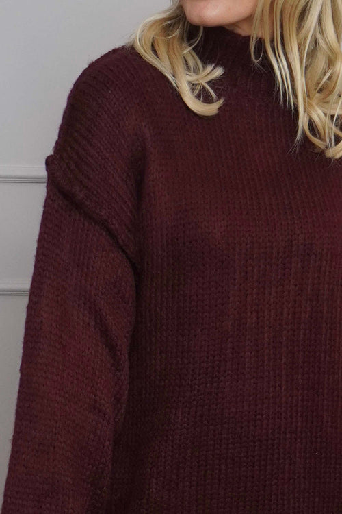 Jonie Knitted Jumper Wine - Image 3