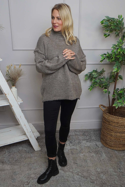 Jonie Knitted Jumper Mocha - Image 2