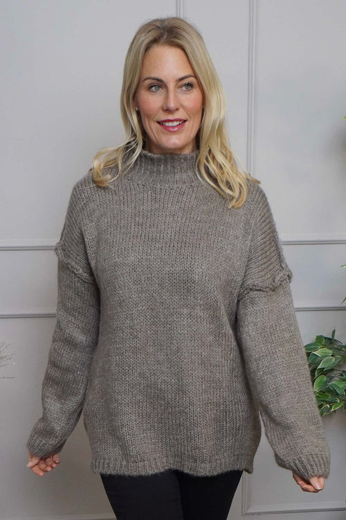 Jonie Knitted Jumper Mocha - Image 1