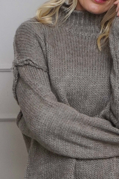 Jonie Knitted Jumper Mocha - Image 3