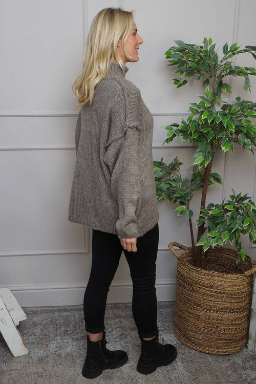 Jonie Knitted Jumper Mocha - Image 4
