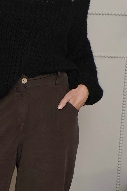 Carmella Needlecord Trousers Cocoa - Image 3