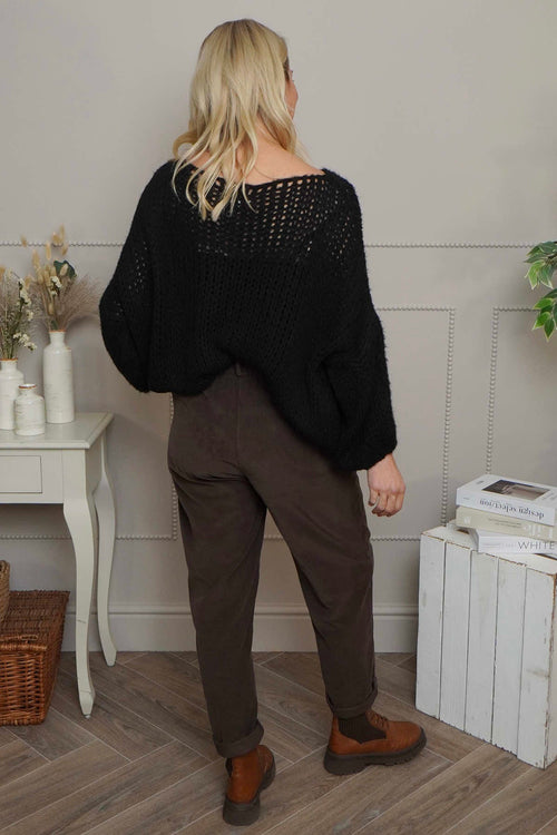 Carmella Needlecord Trousers Cocoa - Image 4