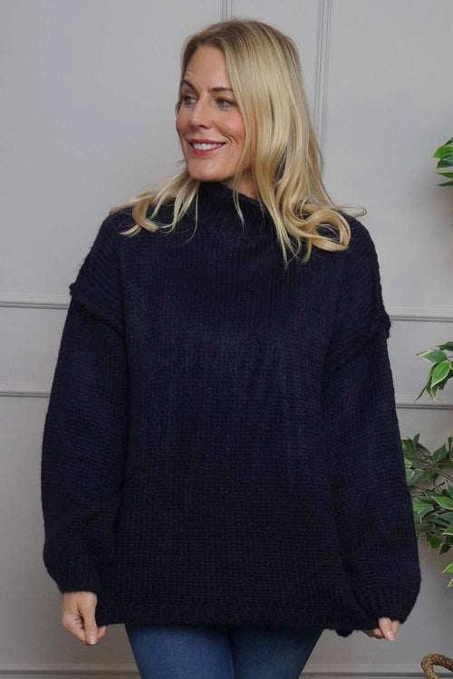 Jonie Knitted Jumper Navy - Image 2