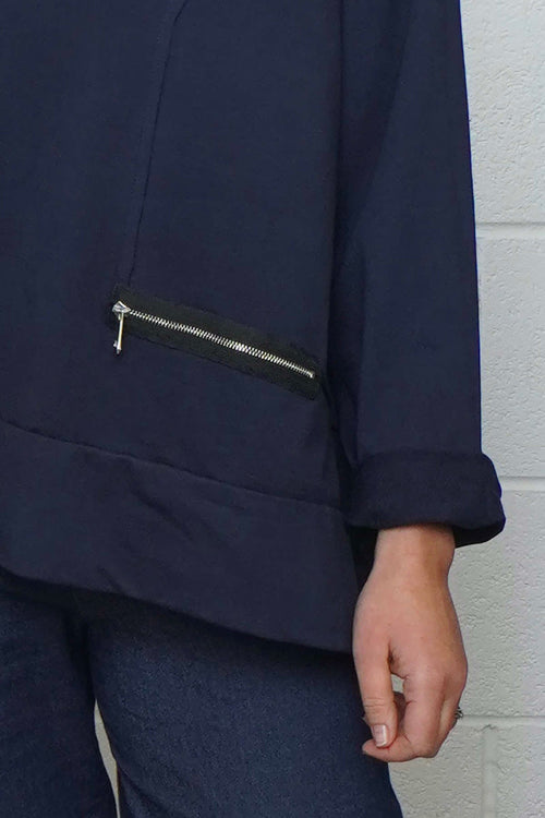 Laurissa Cotton Top Navy - Image 3