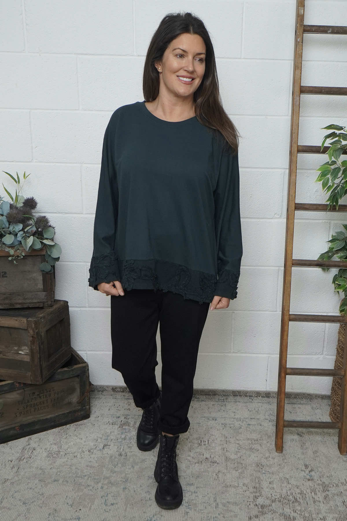 Nitara Cotton Top Charcoal
