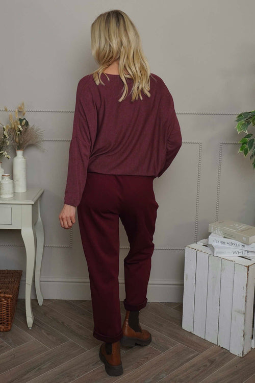 Celinda Joggers Burgundy - Image 4