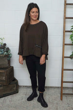 Laurissa Cotton Top Cocoa Cocoa - Laurissa Cotton Top Cocoa