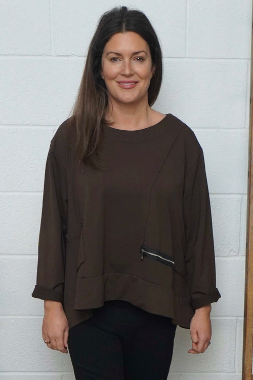 Laurissa Cotton Top Cocoa - Image 2