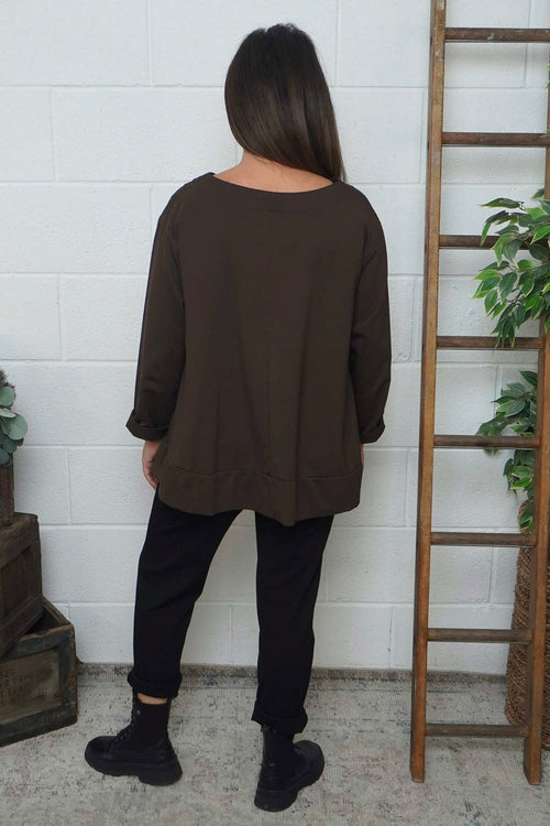Laurissa Cotton Top Cocoa - Image 4