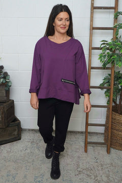 Laurissa Cotton Top Purple
