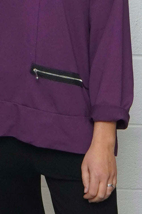 Laurissa Cotton Top Purple - Image 3
