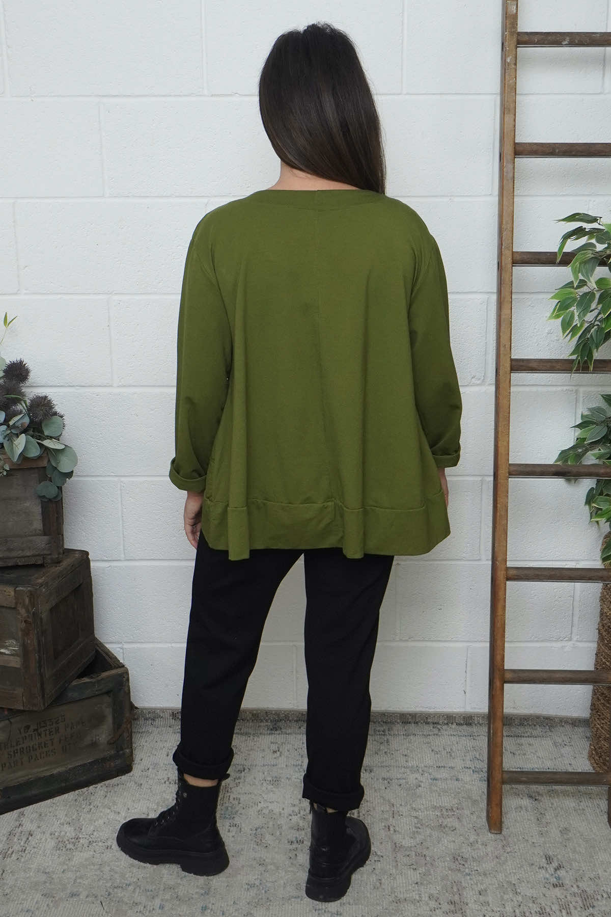 Laurissa Cotton Top Olive