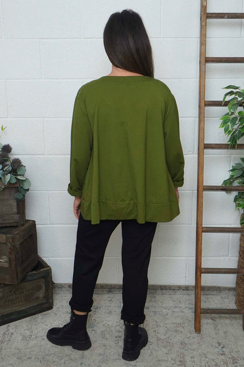 Laurissa Cotton Top Olive - Image 4