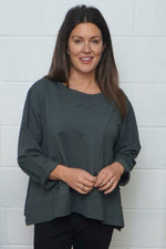 Laurissa Cotton Top Charcoal Charcoal - Laurissa Cotton Top Charcoal