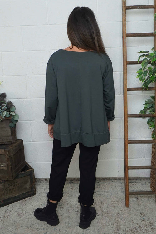 Laurissa Cotton Top Charcoal - Image 4