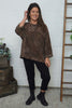 Doreen Print Needlecord Top Nutmeg