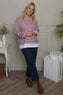 Capricia Stripe Top Burgundy
