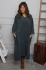 Cerys Cord Pocket Dress Charcoal