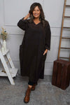 Cerys Cord Pocket Dress Cocoa