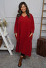 Cerys Cord Pocket Dress Wine
