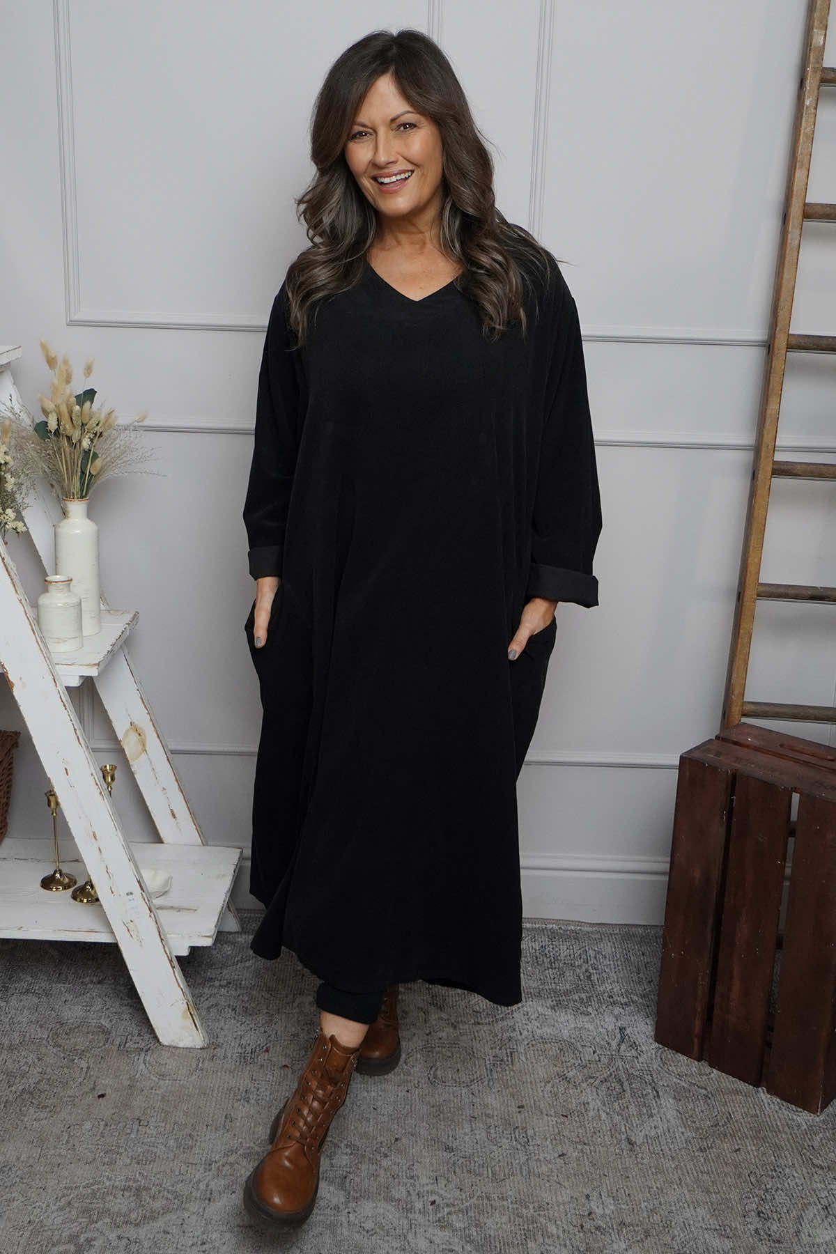 Cerys Cord Pocket Dress