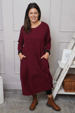 Loni Dress Wine Wine - Loni Dress Wine