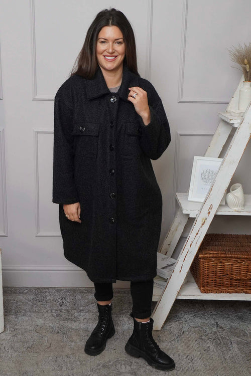 Chrysanta Coat Black - Image 2