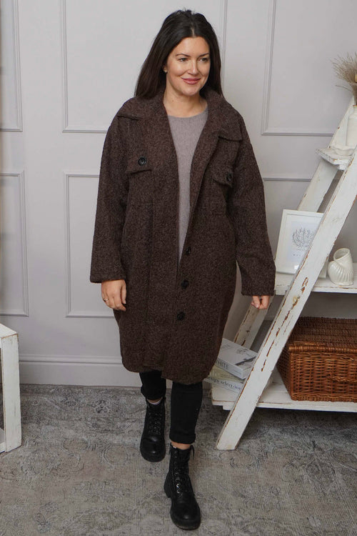 Chrysanta Coat Cocoa - Image 2