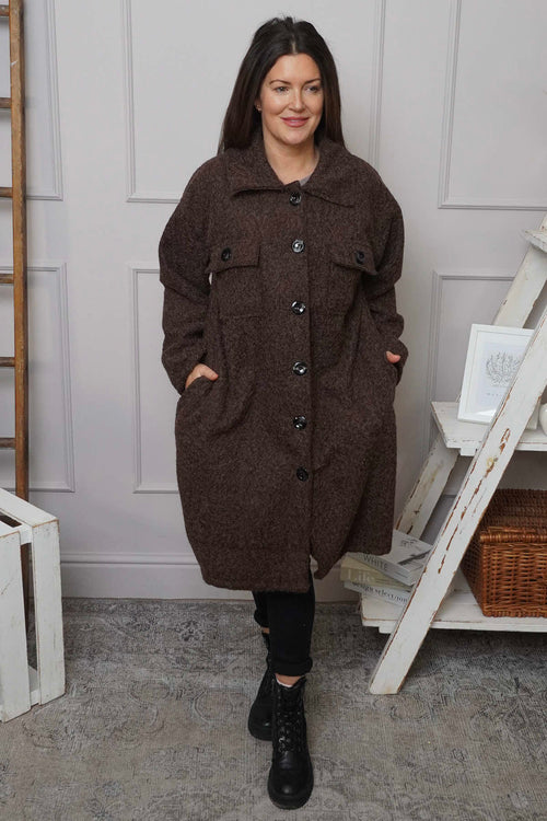 Chrysanta Coat Cocoa - Image 1
