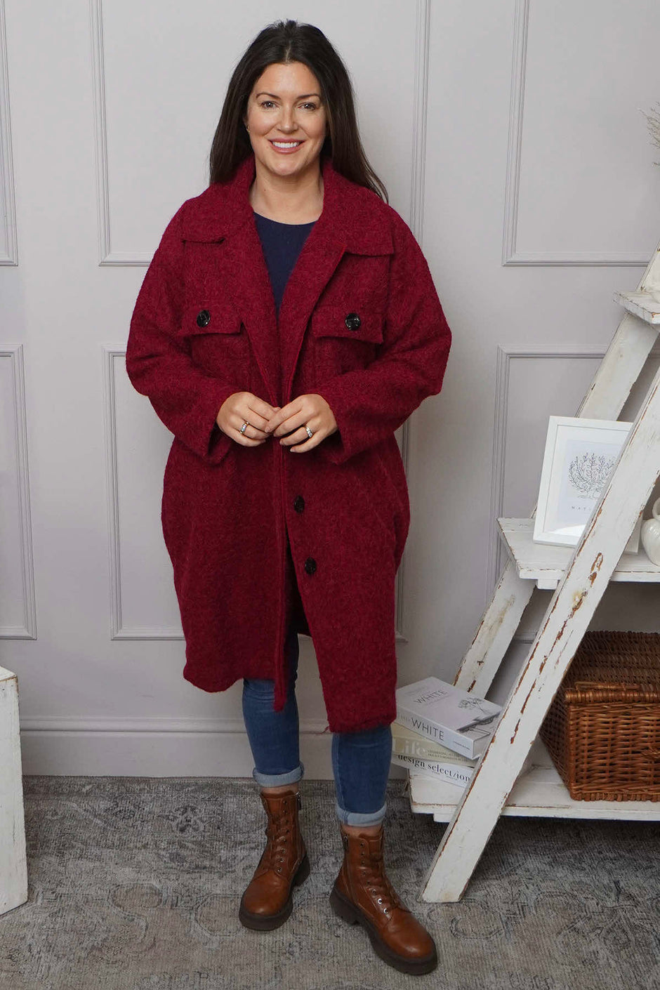 Chrysanta Coat Wine