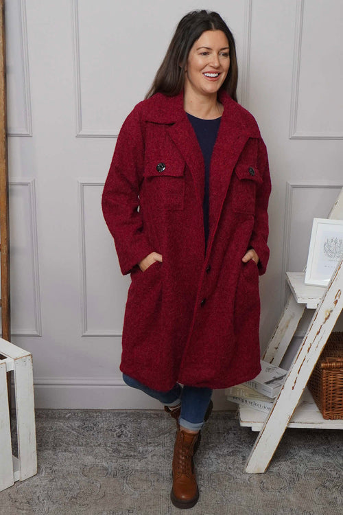 Chrysanta Coat Wine - Image 2