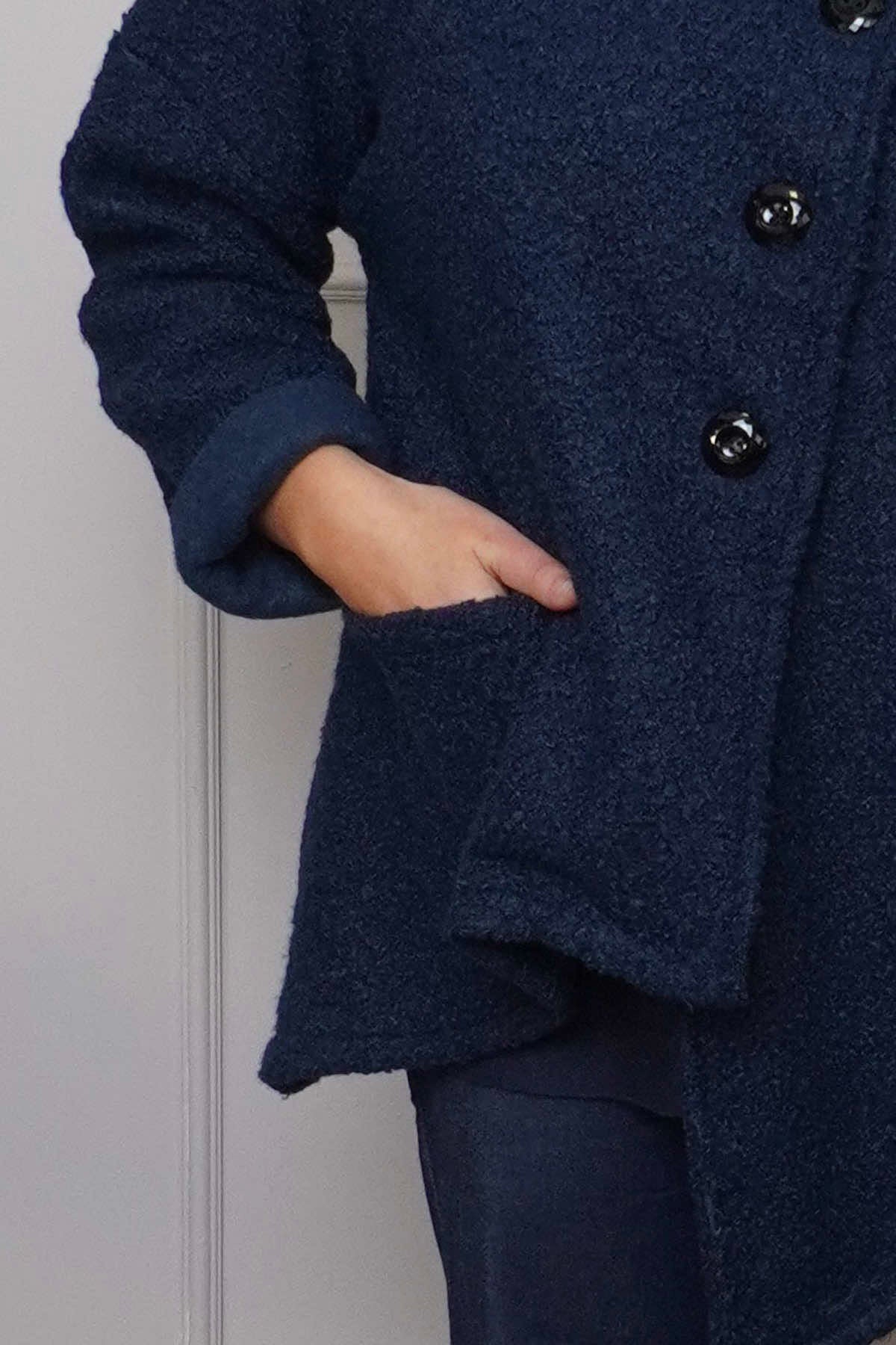 Shona Boucle Jacket Navy
