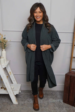 Kapri Needlecord Jacket Mid Grey