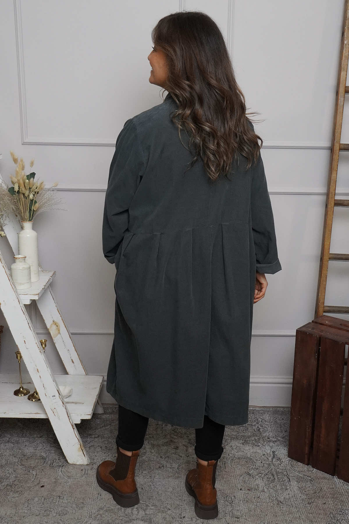 Kapri Needlecord Jacket Mid Grey