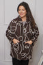 Olympia Embroidered Pattern Wool Jacket Cocoa