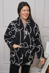 Olympia Embroidered Pattern Wool Jacket Black