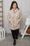 Olympia Embroidered Pattern Wool Jacket Camel